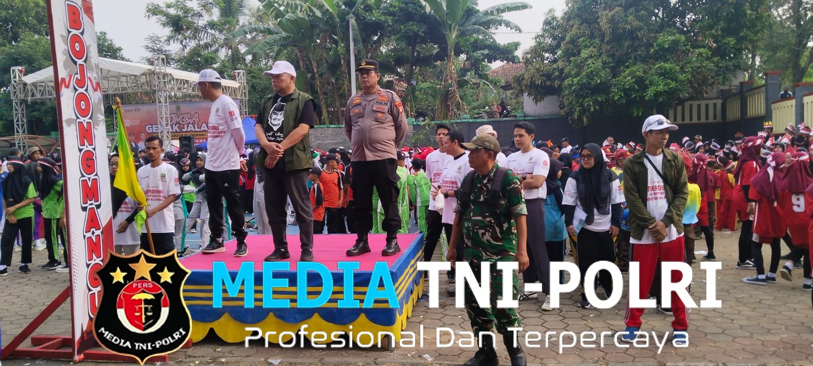 Polsek Cibarusah Pastikan Keamanan Lomba Gerak Jalan HUT ke-80 RI