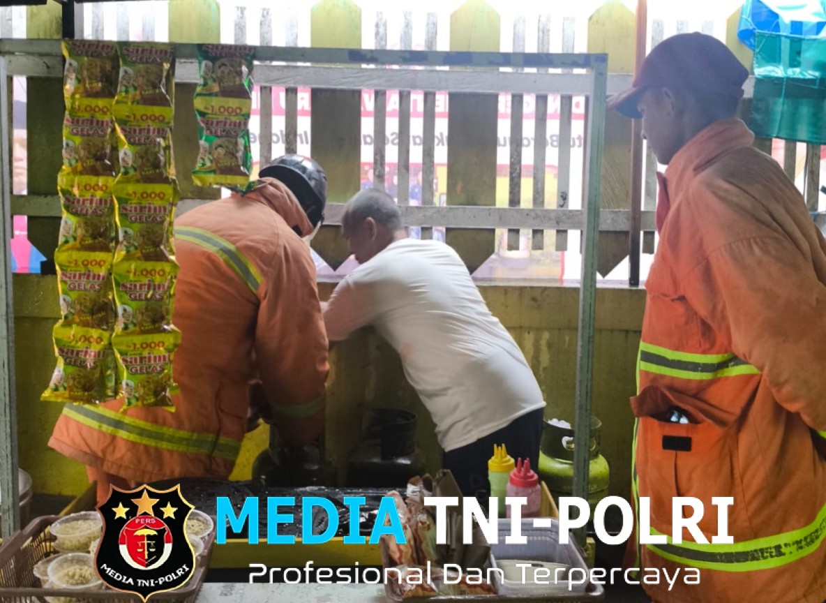 Disdamkarmat Kotim Amankan Kompor Gas Kantin Sekolah yang Terbakar