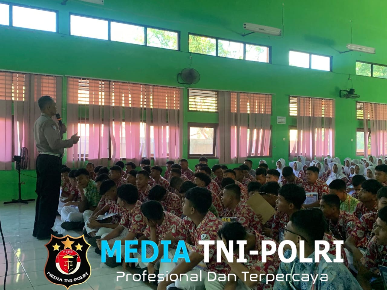 Sat Lantas Polres Wonogiri Gelar Dikmas Pelajar Untuk Bangkitkan Semangat Nkri Dan Deteksi Dini Kelompok Anarko