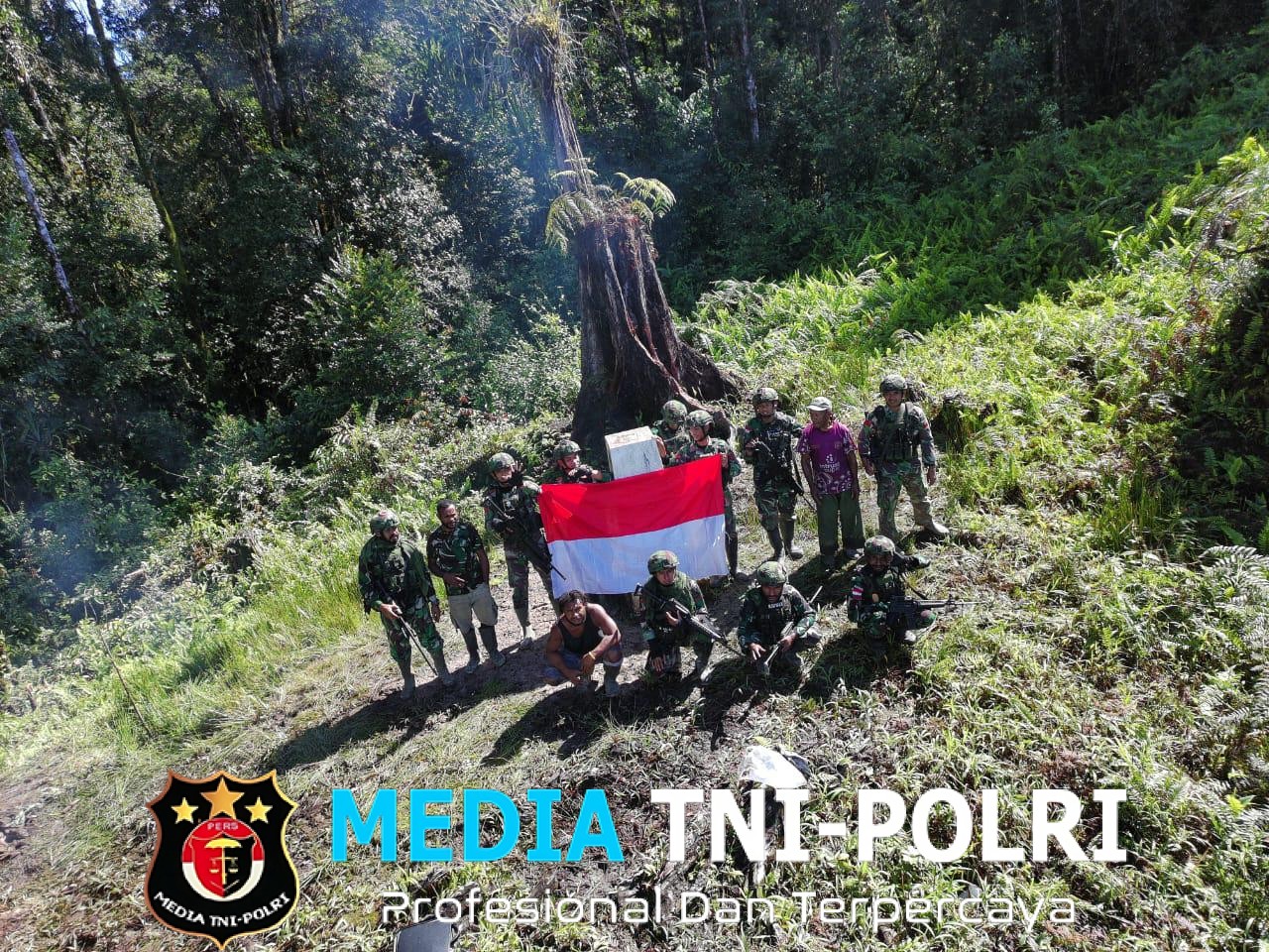 Pos Denom Yonif 751/VJS Patroli Patok Perbatasan, Pastikan Keutuhan Batas Negara