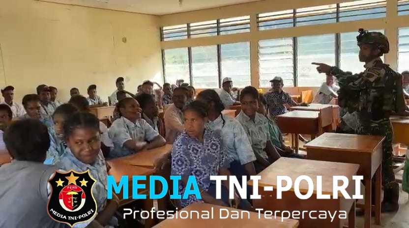 Menuntut Ilmu di Ujung Timur, Satgas Yonif 521/DY di Pedalaman Kurima, Papua Pegunungan