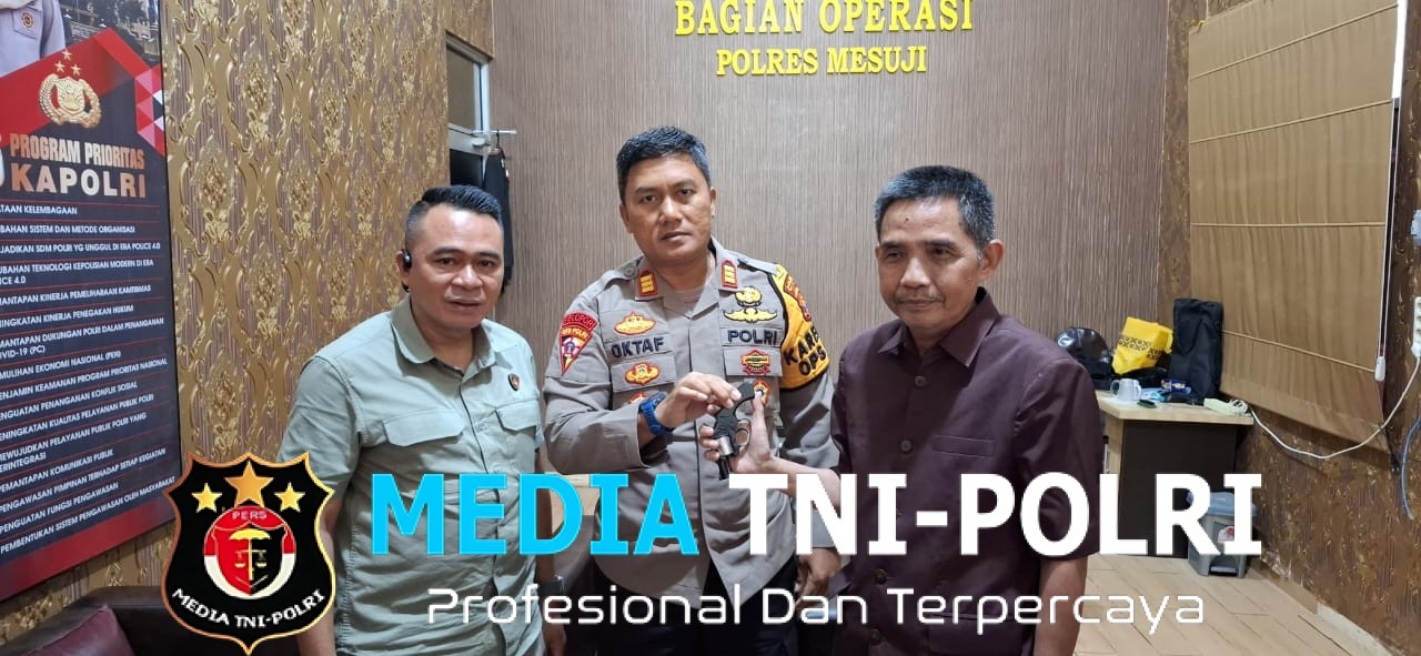 Dalam Rangka OPS Sikat Krakatau 2025, Polres Mesuji Menerima Penyerahan 4 Pucuk Senpi Rakitan dari Masyarakat