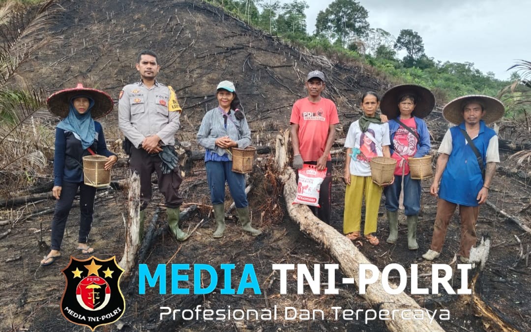 Bintara Penggerak Desa Temahar Aipda Gamal Silitonga Laksanakan Penanaman Bibit Jagung Hibrida R1 Nusantara