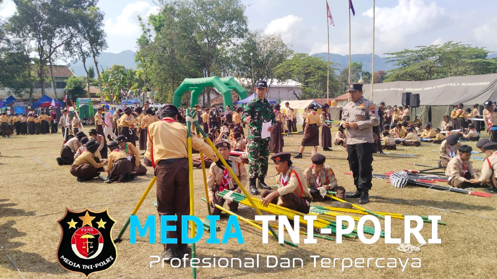 Kolabroasi Babinsa Dan Bhabinkamtibnas Sebagai Juri Pada HUT Pramuka Ke-64