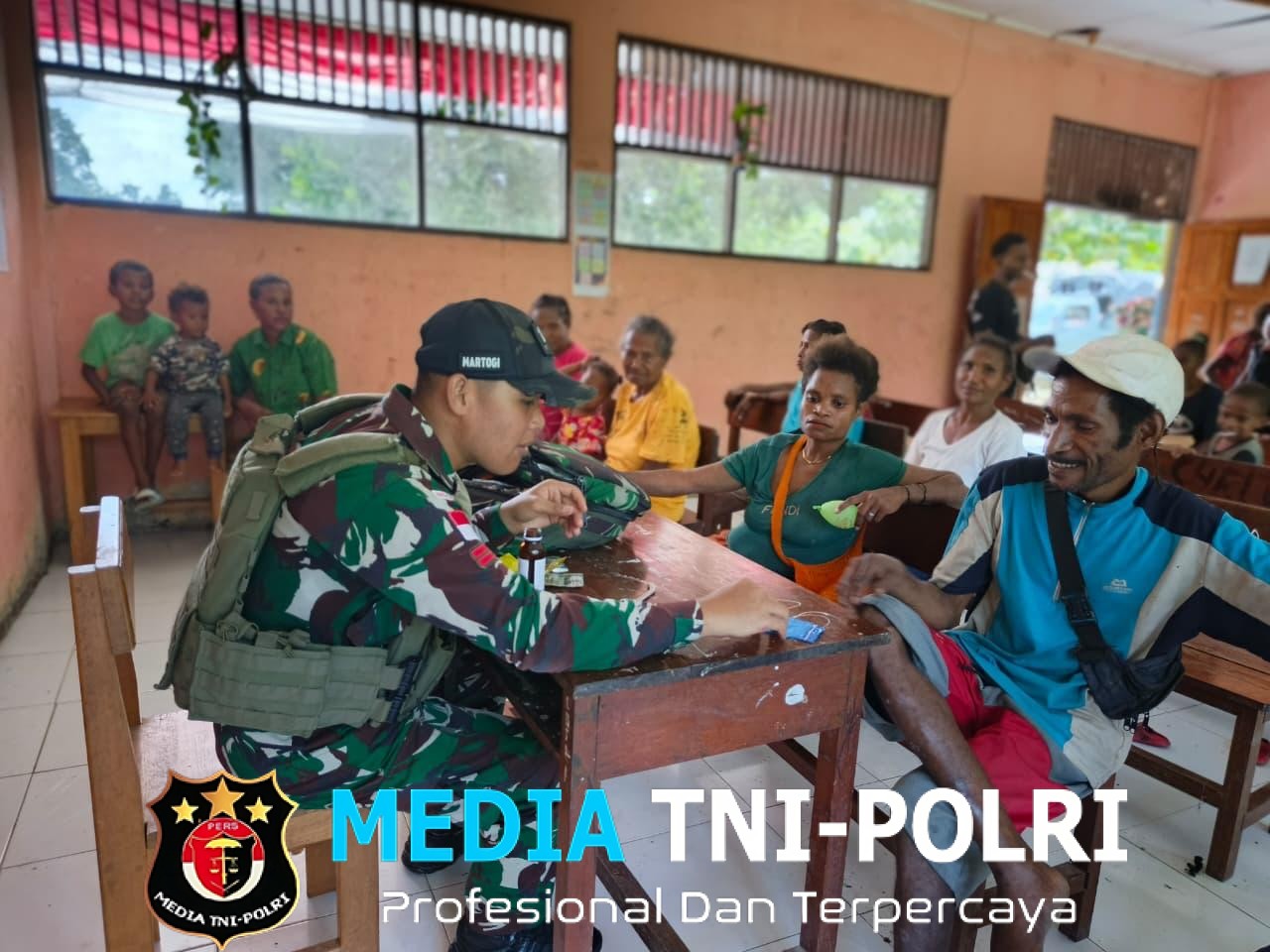 Satgas Yonif 131/Brajasakti Gelar Penyuluhan dan Pelayanan Kesehatan di Kampung Sawiyatami