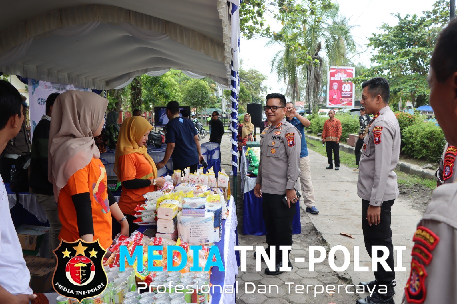 Kapolres Kotim Mengikuti Kegiatan Vicon Gerakan Pangan Murah Bersama Kapolri