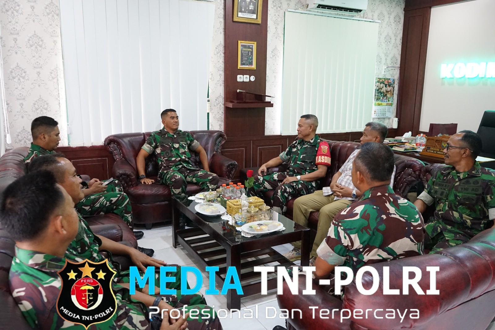 Jalin Silaturahmi, Danbrigif 8 Kunjungi Kodim OKI