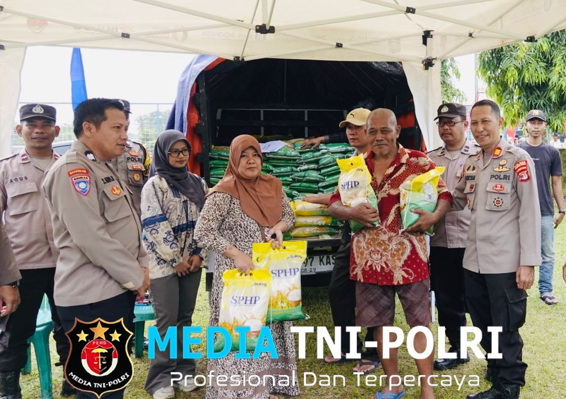 Lewat Gerakan Pangan Murah, Polres Lampung Tengah Hadir di Tengah Rakyat
