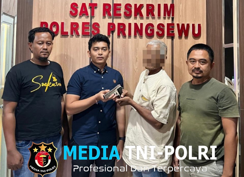 Jelang HUT RI Ke-80, Polres Pringsewu Terima Penyerahan Senjata Api Jenis FN dari Masyarakat