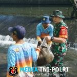 Peringati HUT RI Ke-80, Satgas TMMD Reguler Ke-125 Kodim 0735/Surakarta Gelar Karya Bakti Pembersihan Sungai