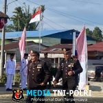 Khidmat Kabagren Polres Dairi AKP Agus Santoso Sebagai Irup Pada Upacara HUTRI ke 80 di Mapolsek Parbuluan