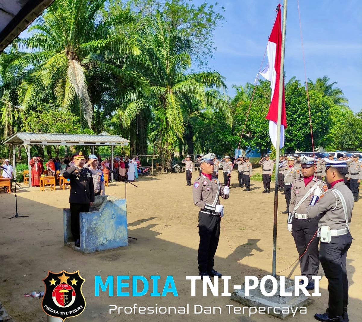 Polres Lampung Tengah Gelar Upacara HUT ke-80 RI di Anak Tuha Kibarkan Semangat Merah Putih dan Tebar Kepedulian Sosial