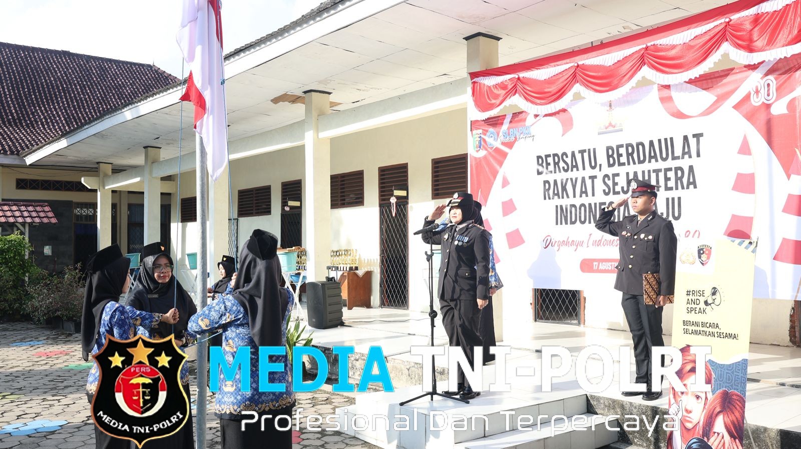 Peringati Hari Kemerdekaan Republik Indonesia Ke-80, Polres Lampung Utara Gelar Upacara