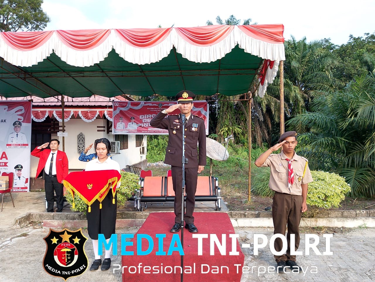 HUT Kemerdekaan RI ke-80 Kapolsek Kuala Behe Jadi Irup Penurunan Bendera