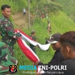 Bendera Raksasa Sepanjang 80 Meter Dikibarkan di Kaki Merapi