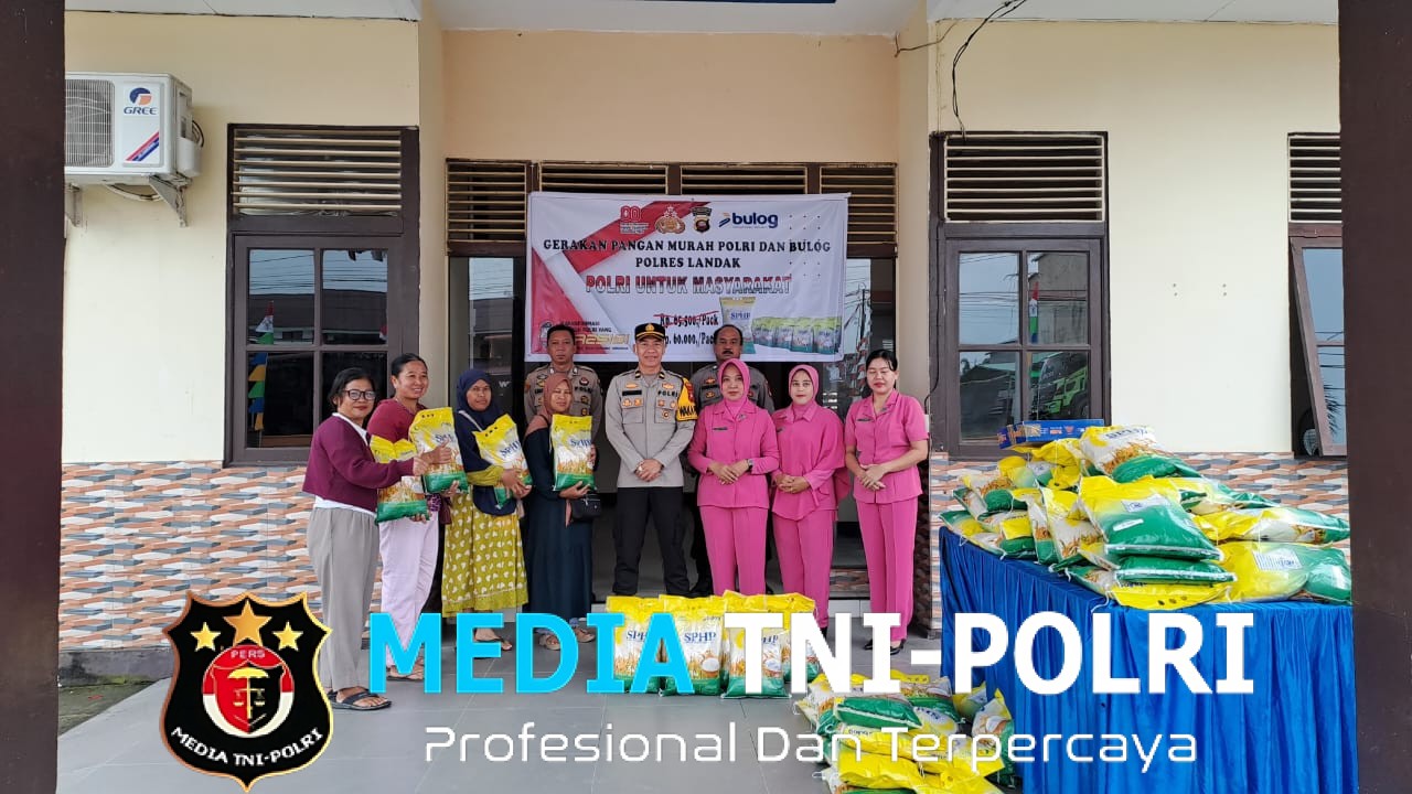 Kali Kedua Polsek Ngabang Sediakan lagi 1 Ton Beras SPHP Lewat Gerakan Pangan Murah Untuk Masyarakat