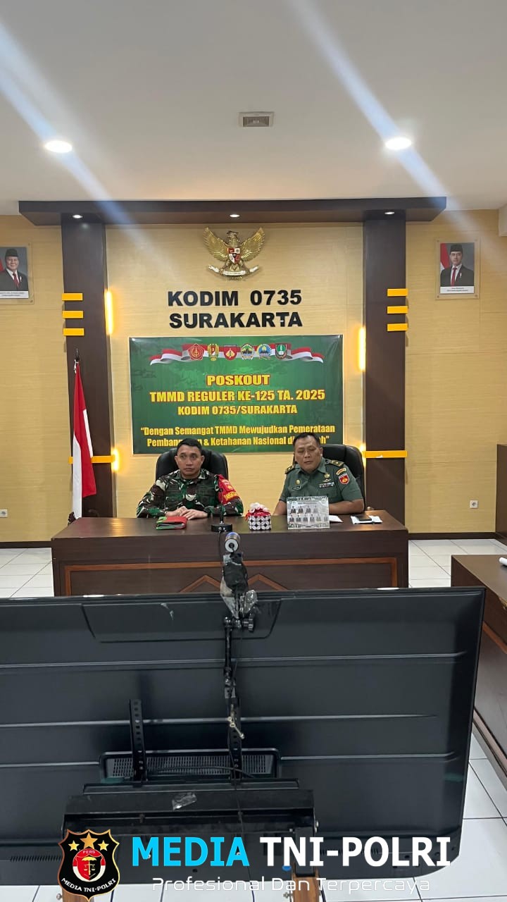 Jelang Berakhirnya TMMD Reguler Ke-125 Kodim 0735/Surakarta, Dansatgas Pimpin Rapat Terbatas