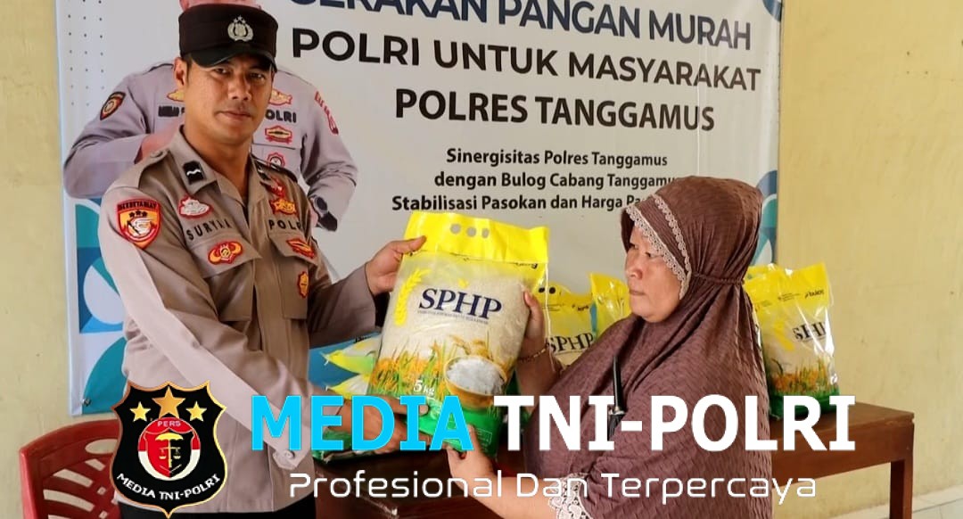 Polsek Kota Agung Gelar Gerakan Pangan Murah Beras SPHP Dijual Harga Rp11.500/Kg