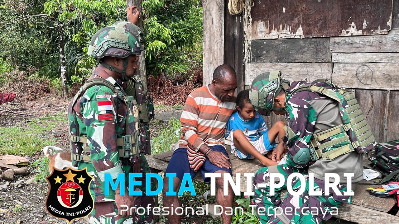 Anjangsana dan Menjalin Silaturahmi Satgas Yonif 521/DY di Distrik Benawa