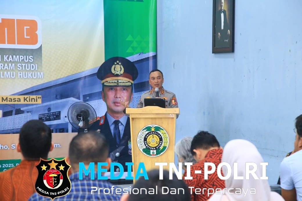 Isi Kuliah Umum di FH USU, Kadivhumas Polri Ajak Perkuat Rasa Cinta Tanah Air