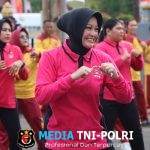 Polres Kotim Gelar Olahraga Bersama Bhayangkari dalam Rangka HUT Polwan ke-77