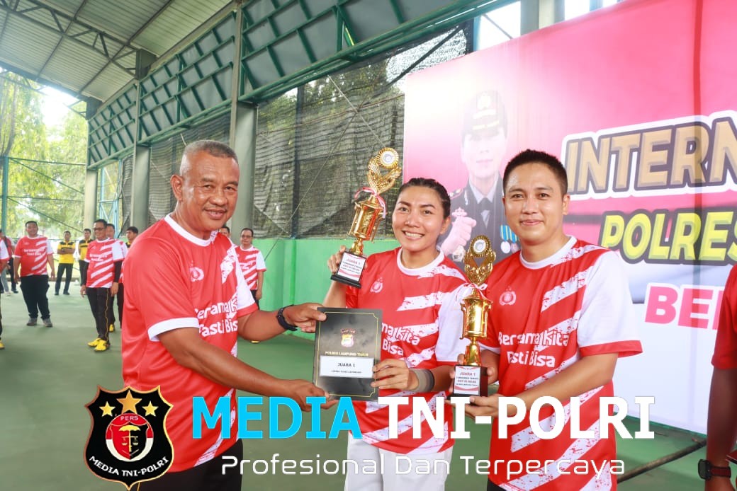 Polres Lampung Timur Gelar Internal Tennis Tournament Meriahkan HUT RI ke-80