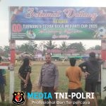 Polsek Meranti Amankan Pertandingan Sepak Bola HUT RI ke-80