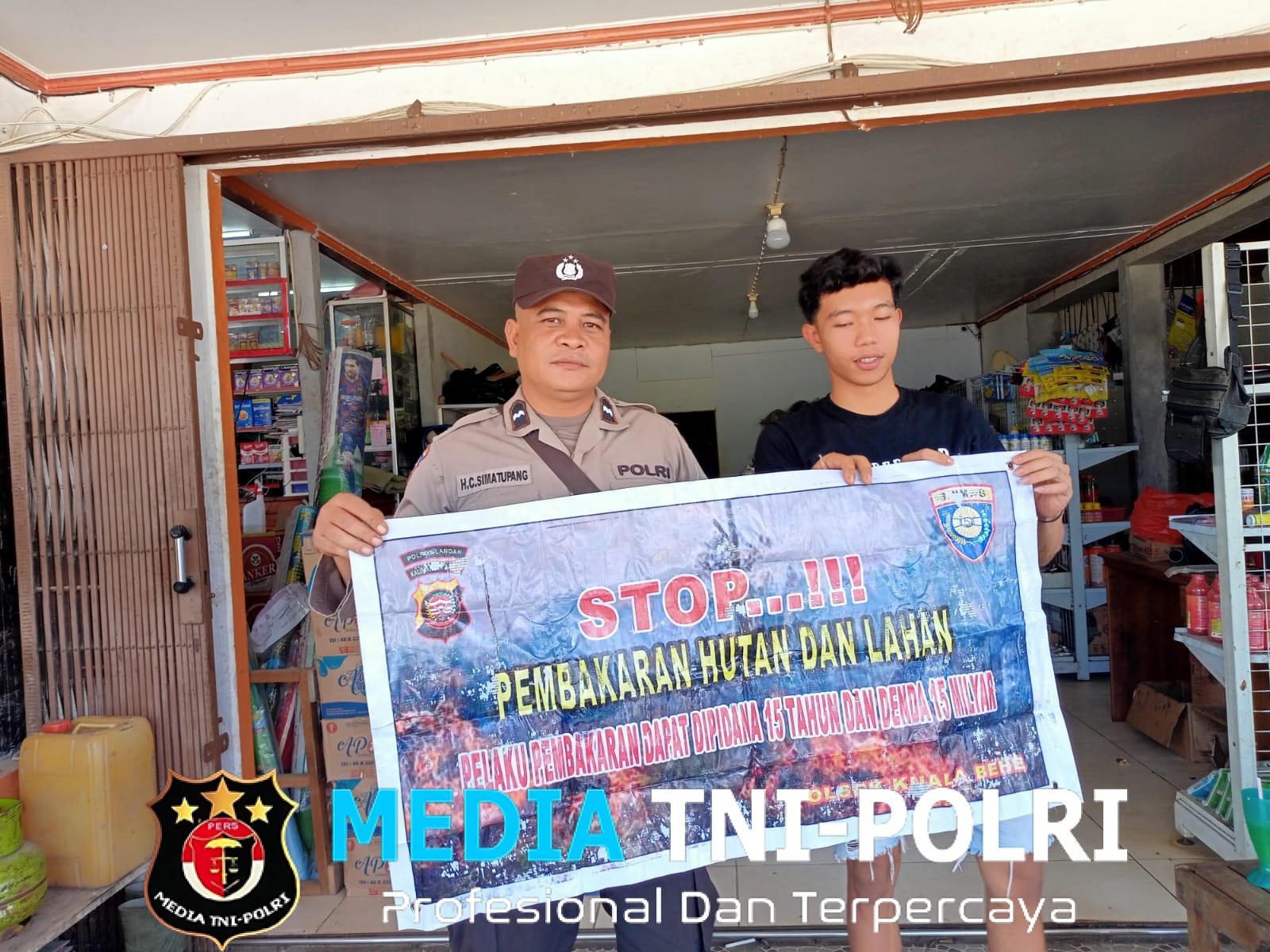 Bhabinkamtibmas Sambang Warga Binaan Beri Himbauan Tentang Karhutla