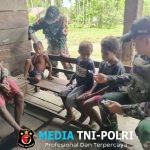Satgas Yonif 131/Brajasakti Gelar Pelayanan Kesehatan Gratis di Perbatasan Papua