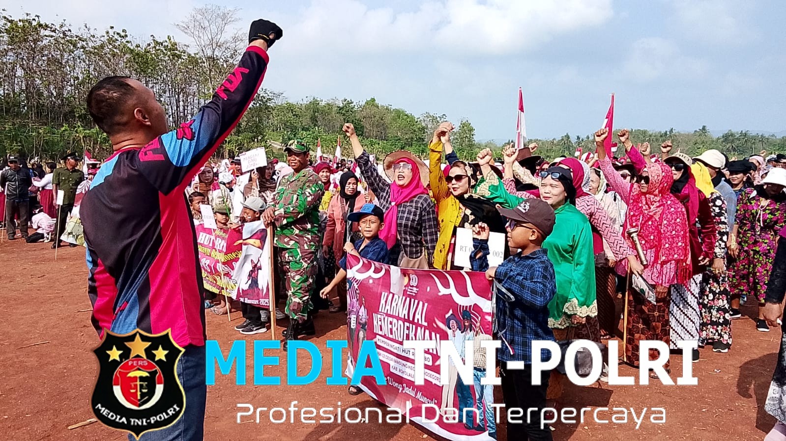 Karnaval HUT RI ke-80 di Desa Bandung Boyolali Semarak, Dandim Boyolali Turut Semangati Peserta