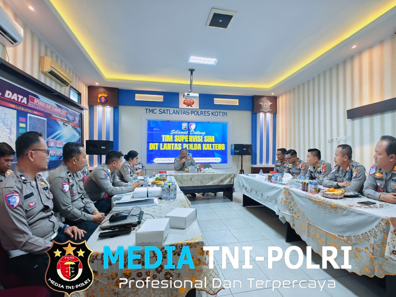 Satlantas Polres Kotim menerima kunjungan dari Subdit Regident Ditlantas Polda Kalteng