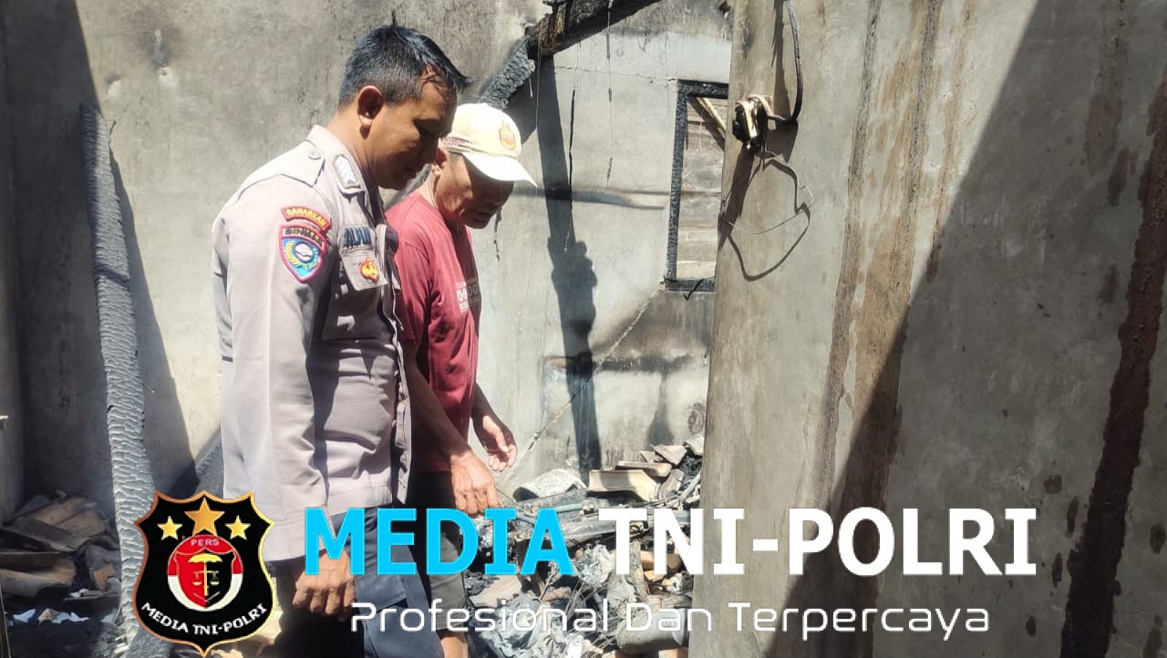 Polsek Cukuh Balak Identifikasi Kebakaran Rumah Warga, Kerugian Ditaksir Rp130 Juta
