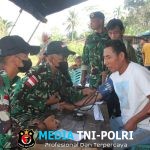 Sentuhan TNI di Perbatasan, Satgas Pamtas Yonkav 3/AC Laksanakan Bakti Sosial