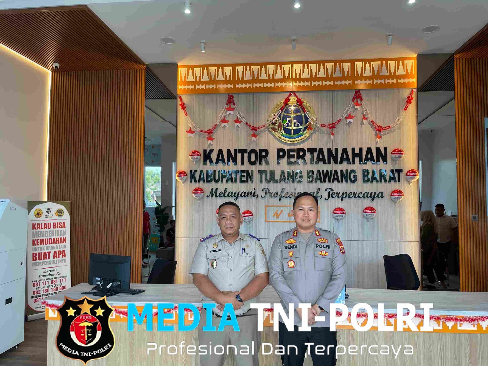 Kapolres Tulang Bawang Barat Audiensi Dengan Kepala Kantor Pertanahan Tubaba, Ini yang Dibahas !