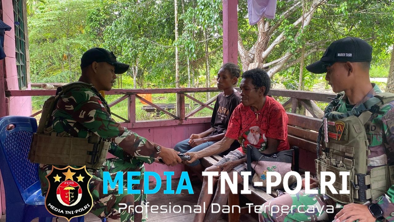 Satgas Yonif 131/Brajasakti Hadirkan Layanan Kesehatan Gratis di Perbatasan Papua