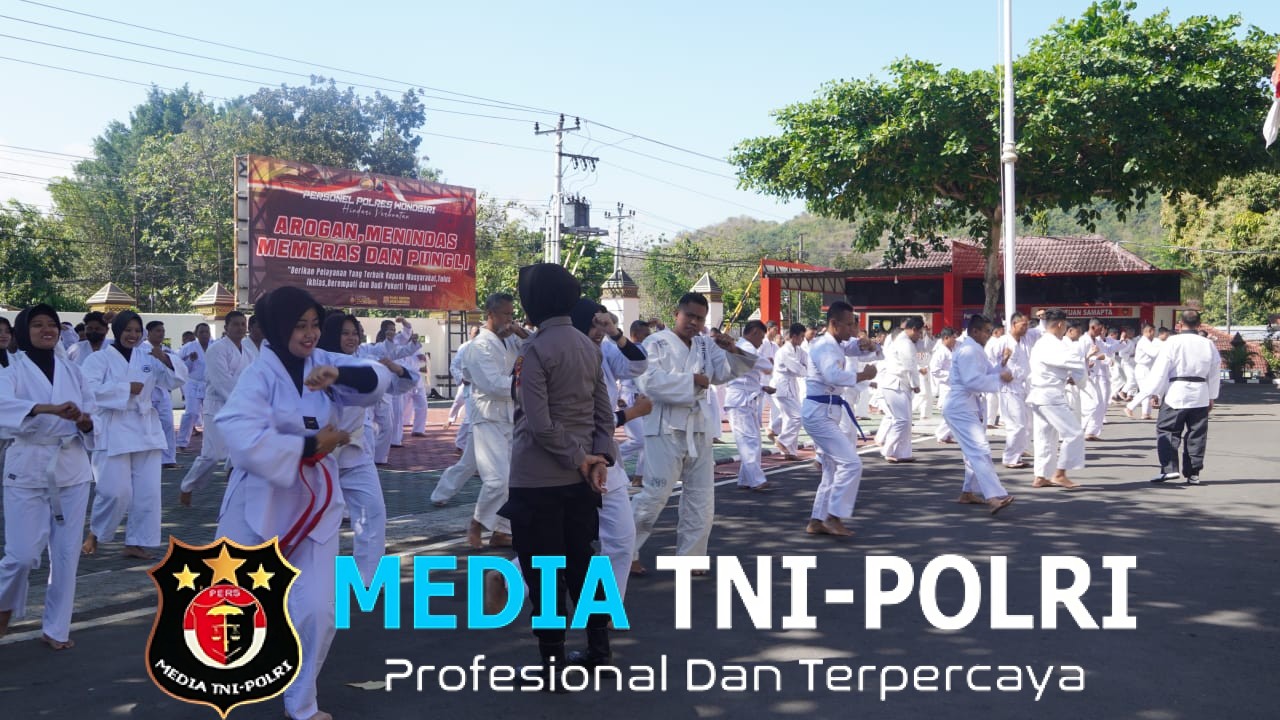 Pertajam Kemampuan, Personil Polres Wonogiri Gelar Latian Beladiri Polri