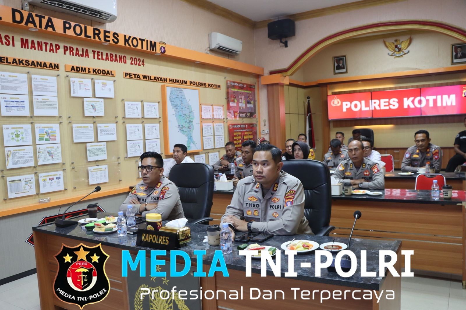 Polres Kotim Mengikuti Vidio Conference, Kapolri Pimpin Anev Sitkamtibmas Terkini dan Kesiapan Pengamanan Unras