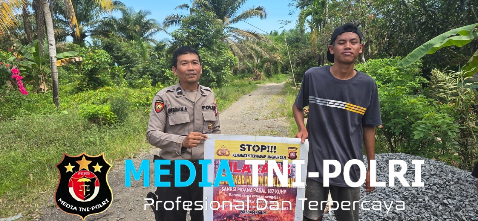 Personil Polsek Menjalin Laksanakan Sosialisasi Karhutla