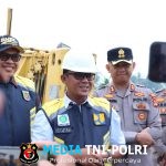 Kolaborasi Lintas Sektor, Kapolres Lampung Tengah Bersama Bupati Tinjau Perbaikan Ruas Jalan Gunung Sugih – Kota Gajah