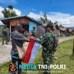 Gotong Royong TNI dan Warga di Siminbuk, Semangat Merah Putih Berkibar di Perbatasan Papua