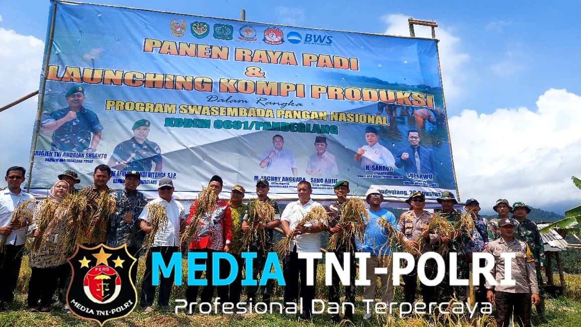 Panen Raya Padi dan Launching Kompi Produksi Kodim 0601/Pandeglang Dukung Swasembada Pangan Nasional