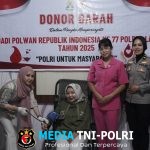 Polwan Polres Langkat Gelar Donor Darah Sambut HUT Polwan ke-77