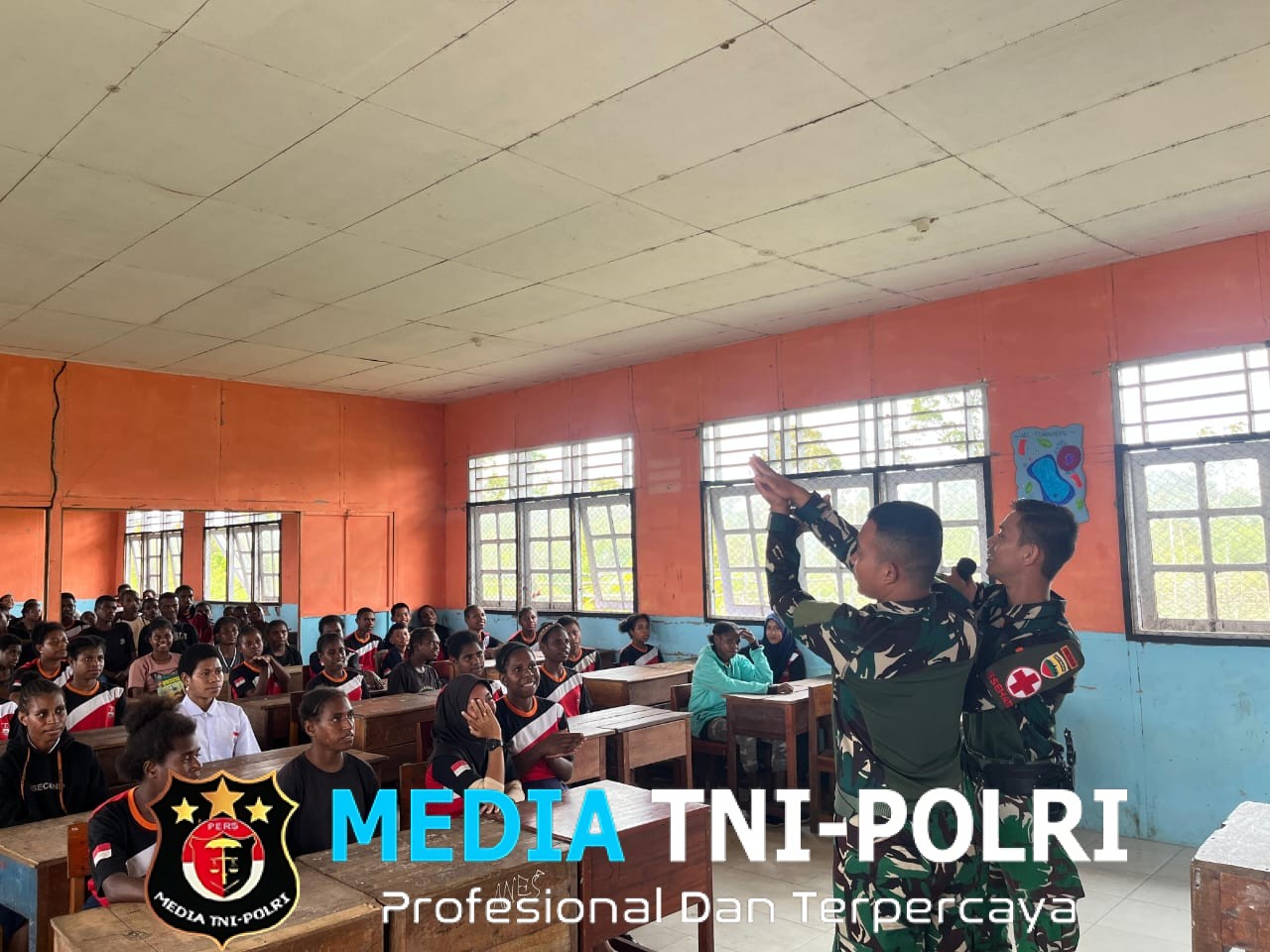 Pos Haju Laksanakan Komsos ke Sekolah SMP N 1 Haju, Pererat Hubungan dengan Pelajar