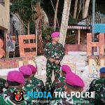 Danpasmar 1 Kunjungi Prajuritnya yang Berjaga di Pulau Berhala
