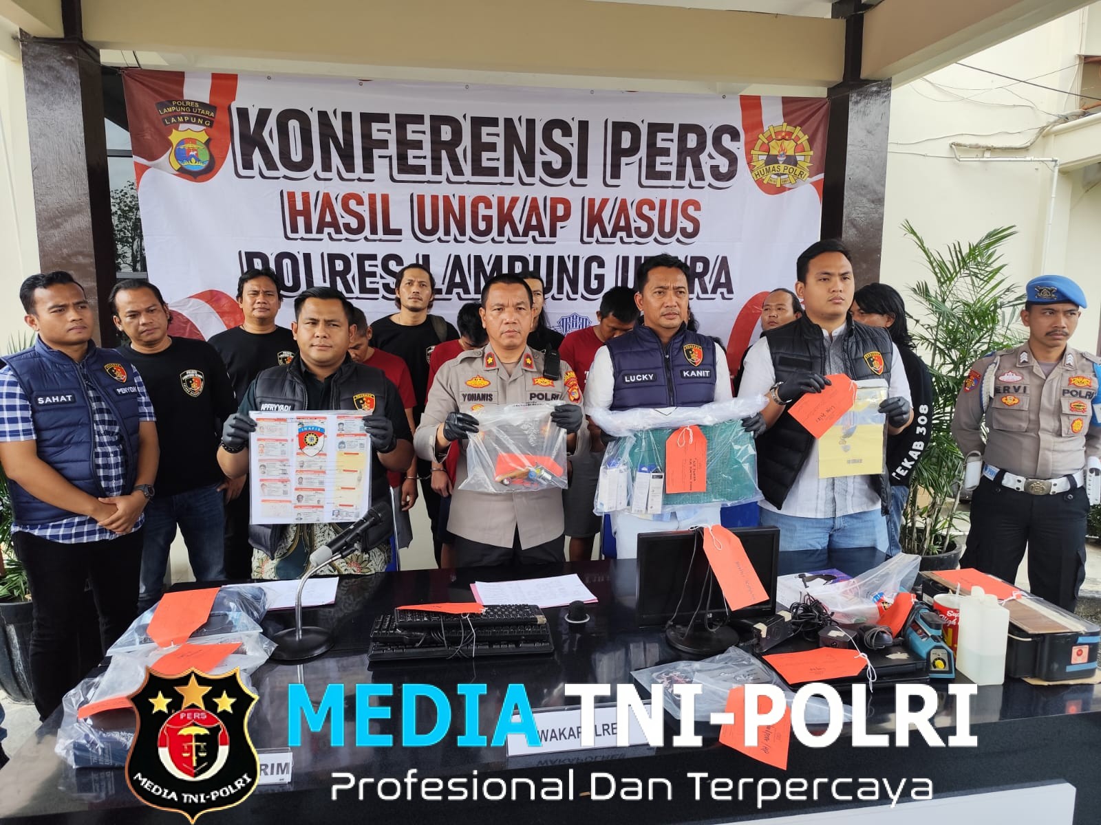 Komplotan Pembuatan SIM Palsu Antara Provinsi Dibongkar, Empat Pelaku Ditangkap Sat Reskrim Polres Lampung Utara