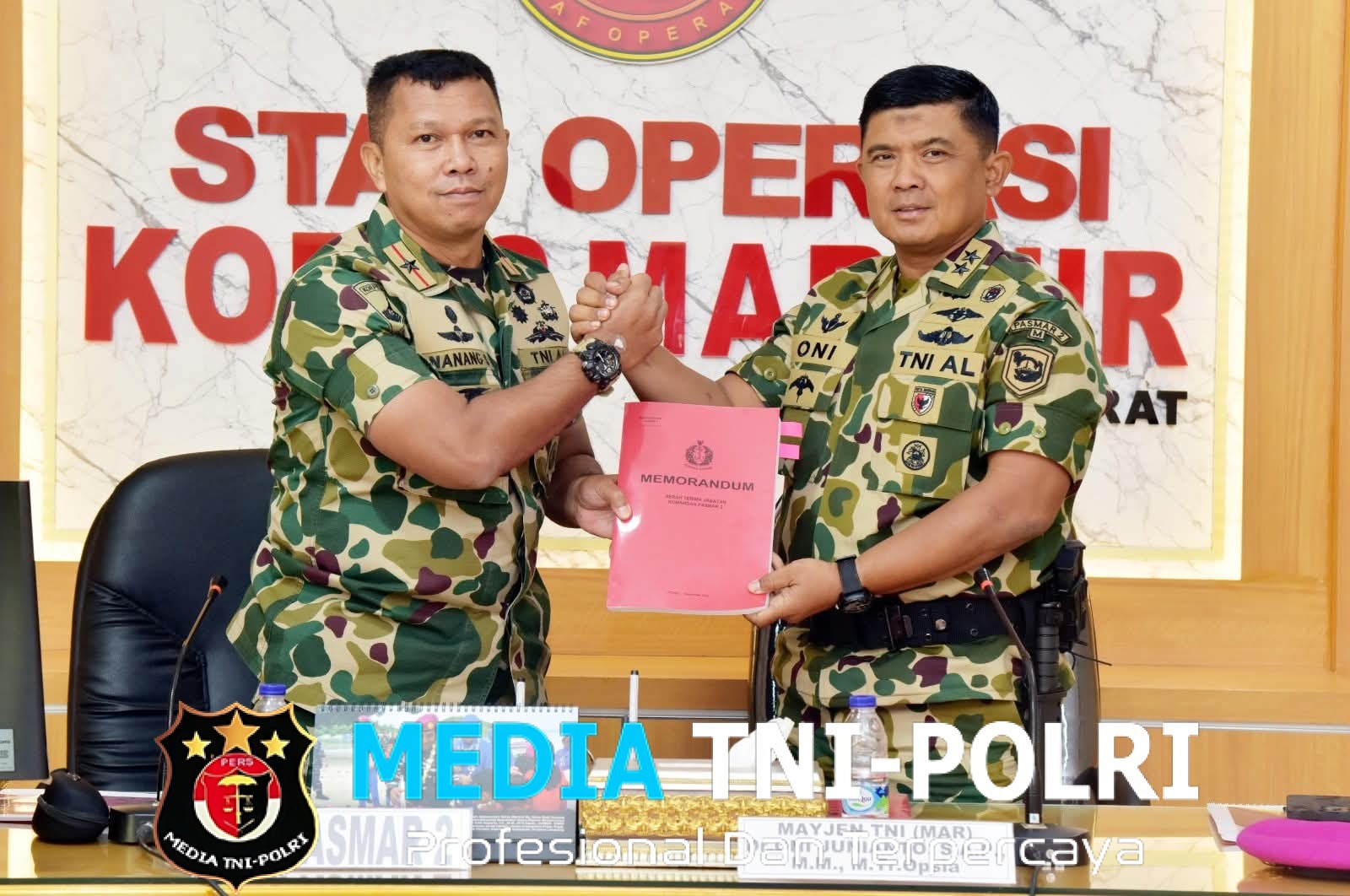 Jelang Sertijab, Komandan Pasmar 2 Laksanakan Memorandum