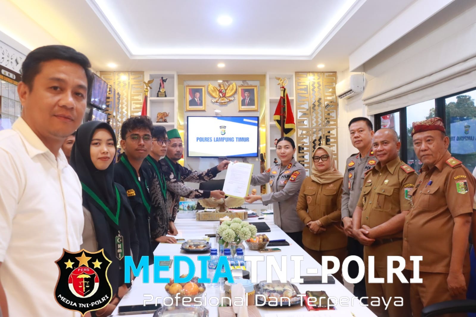 HMI Lampung Timur Sampaikan Aspirasi Kepada Kapolres Lampung Timur dan Bupati
