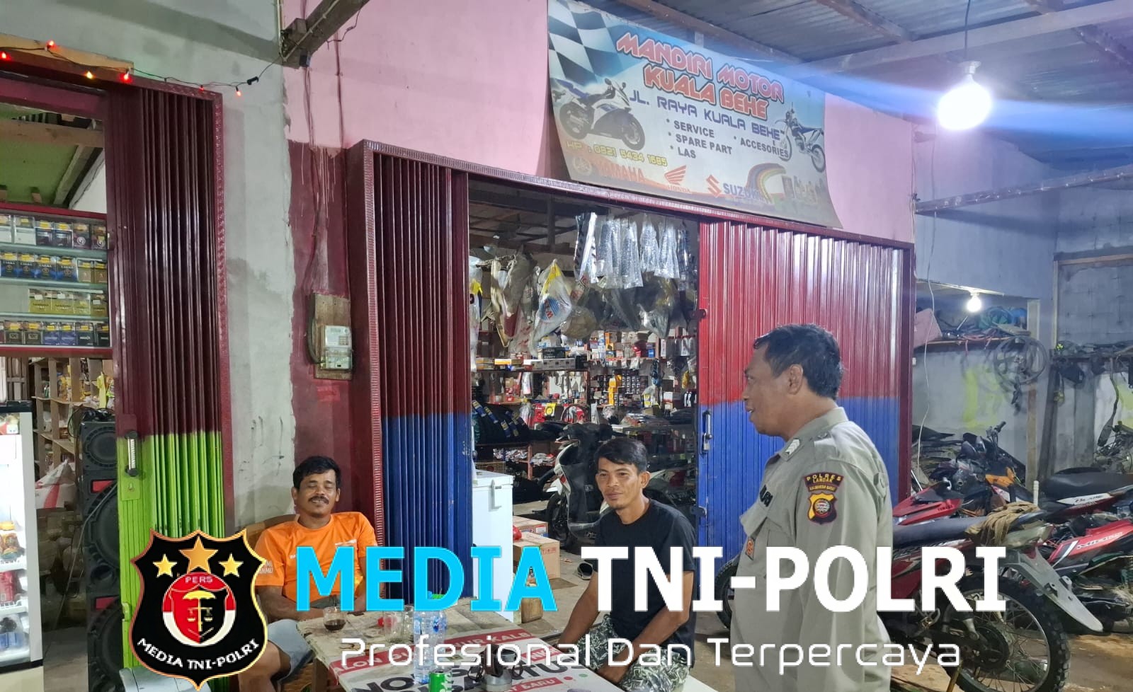 Laksanakan Patroli Pada Malam Hari Personel Polsek Kuala Behe Jaga Konduaifitas Kamtibmas