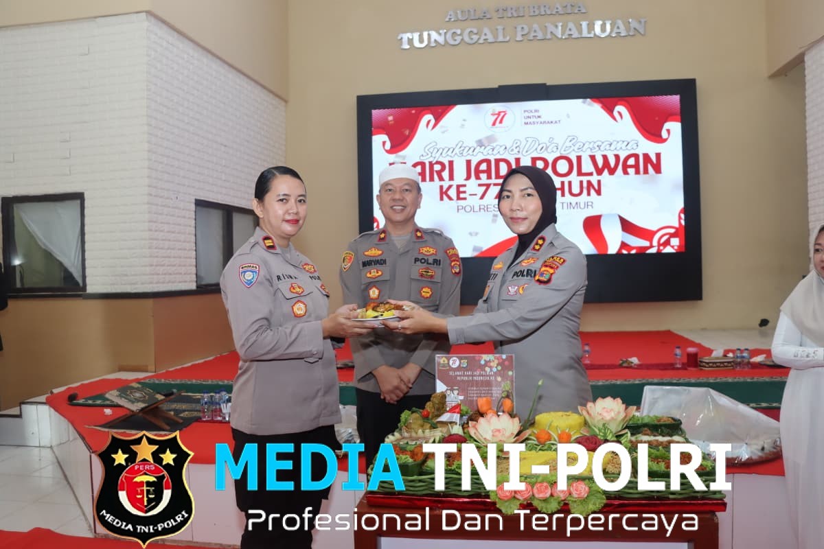 Syukuran dan Doa Bersama HUT Polwan ke-77 dan HUT Tekab 308 ke-10 Polres Lampung Timur