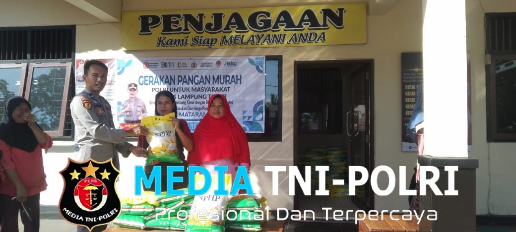 Polsek Mataram Baru Gelar Gerakan Pangan Murah, Salurkan 8 Ton Beras